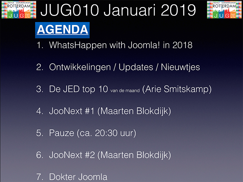 agenda jan 2019